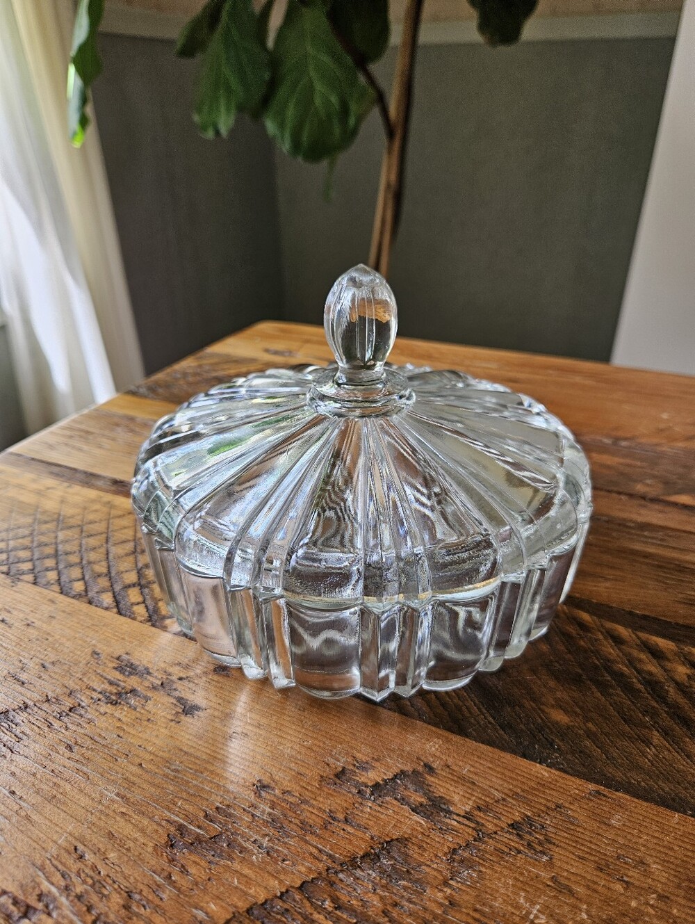 Vintage Anchor Hocking Glass Candy Dish